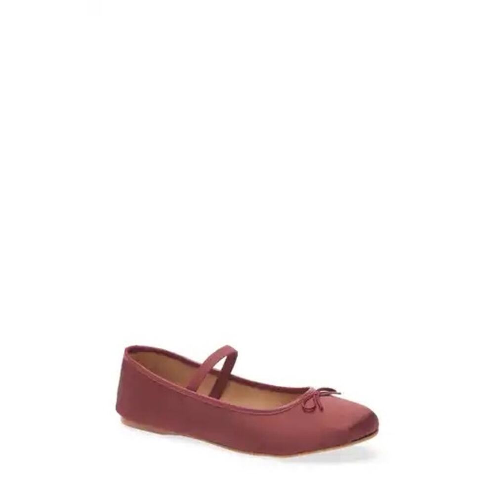 ALOHAS Burgundy Satin Odette ballet flats size 12